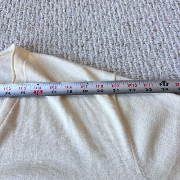 AYR The Airport Merino Wool Cream Cardigan - Picture 7 of 11